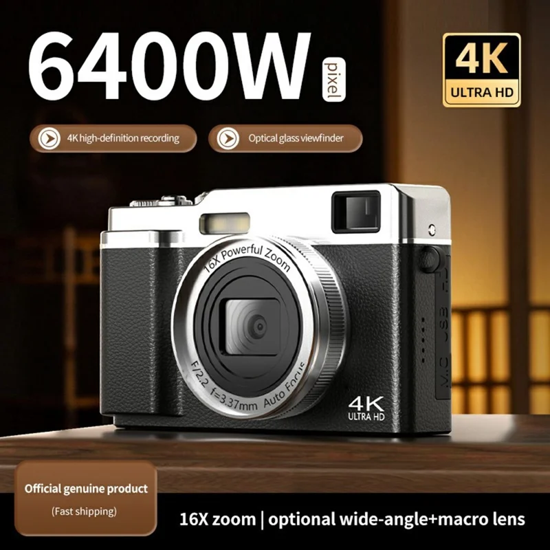 M22 2.8 Inch IPS Screen Portable Digital Camera HD Photo Capture 16X Zoom Retro 4K Video Recorder