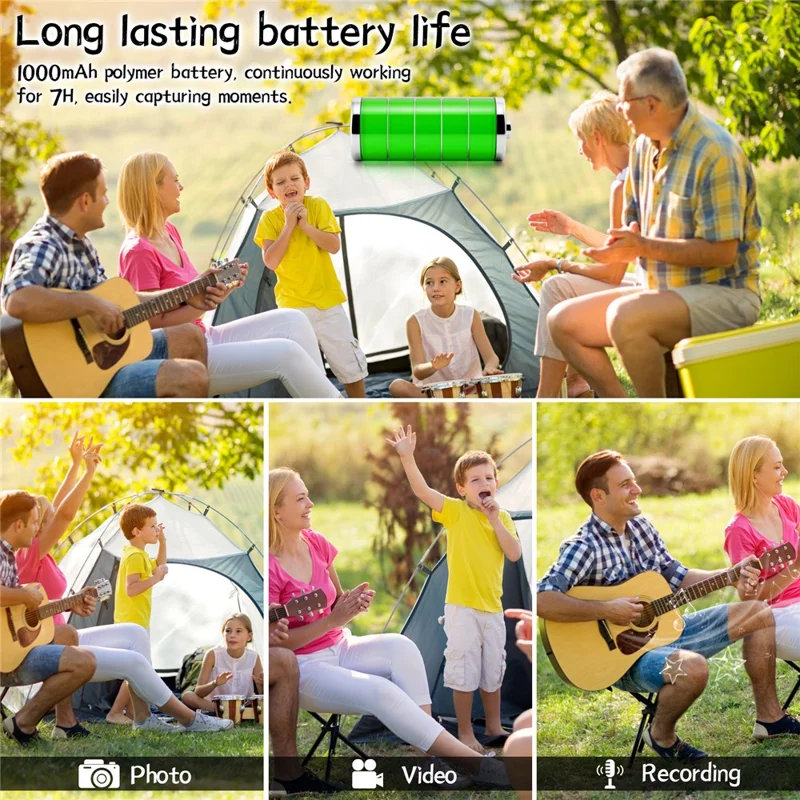 ZC-M11 Portable Action Camera HD Video Recorder with Screen / Rotatable Lens for Outdoor Sports