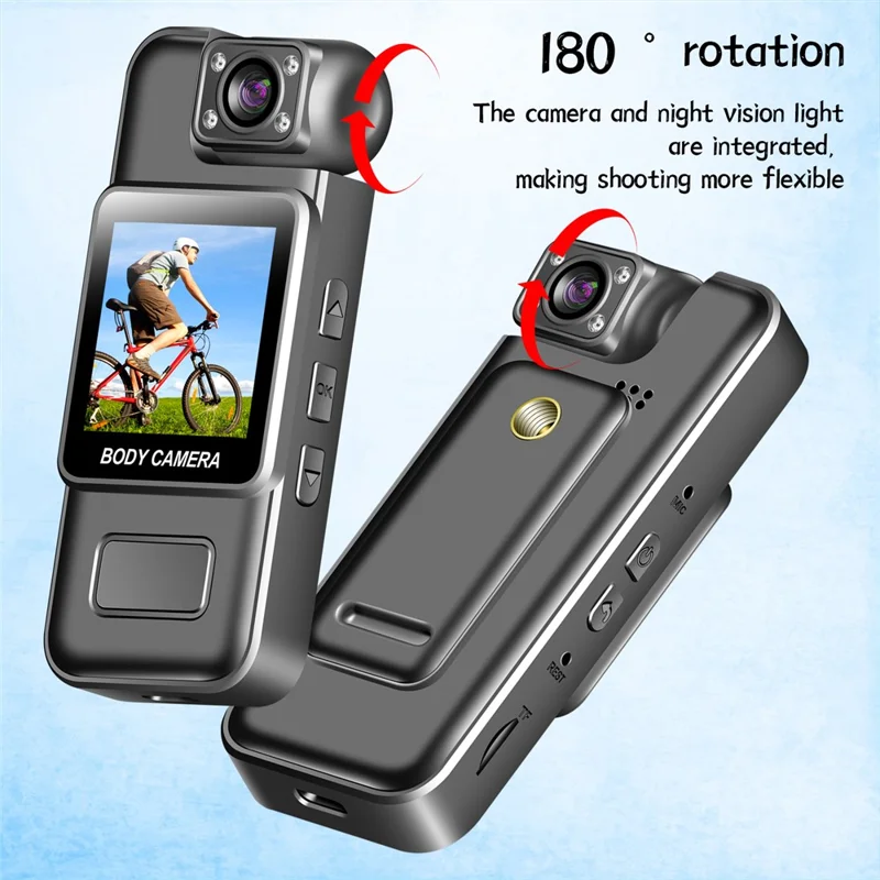ZC-M11 Portable Action Camera HD Video Recorder with Screen / Rotatable Lens for Outdoor Sports