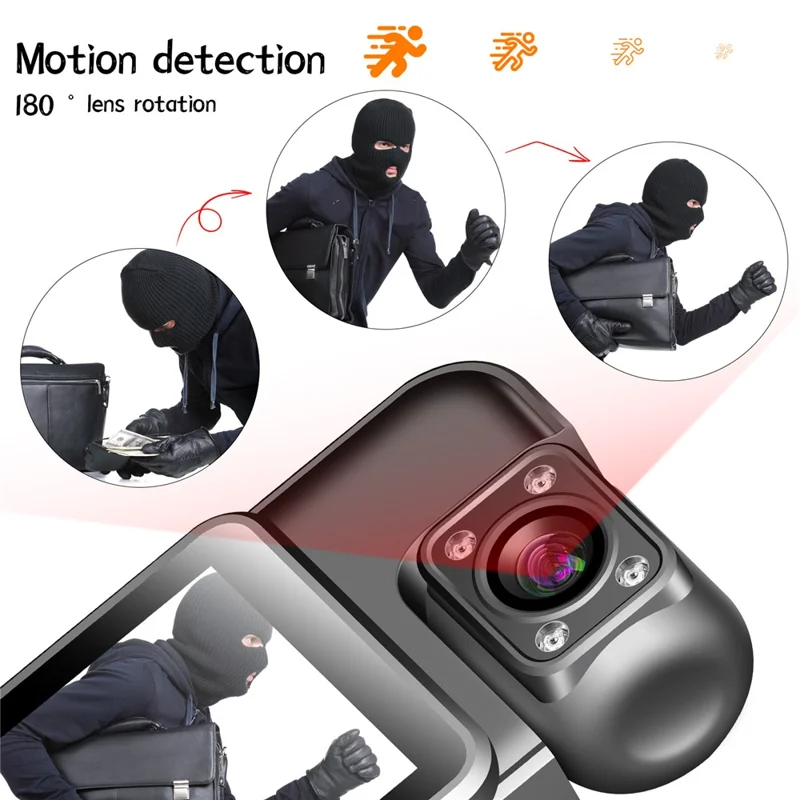 ZC-M11 Portable Action Camera WiFi HD Mini Camcorder with Screen / Rotatable Lens for Outdoor Sports