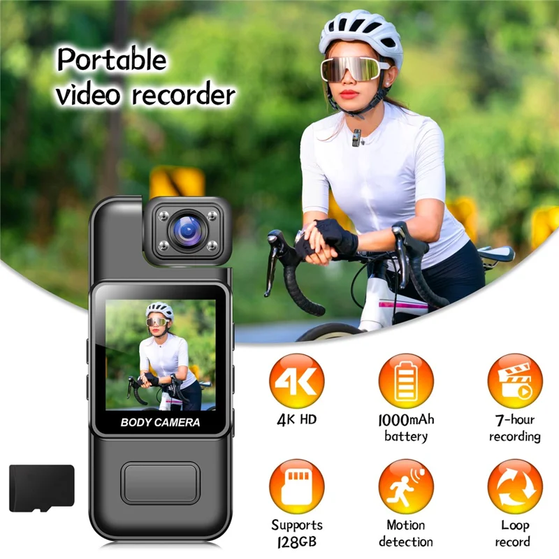 ZC-M11 Portable Action Camera WiFi HD Mini Camcorder with Screen / Rotatable Lens for Outdoor Sports