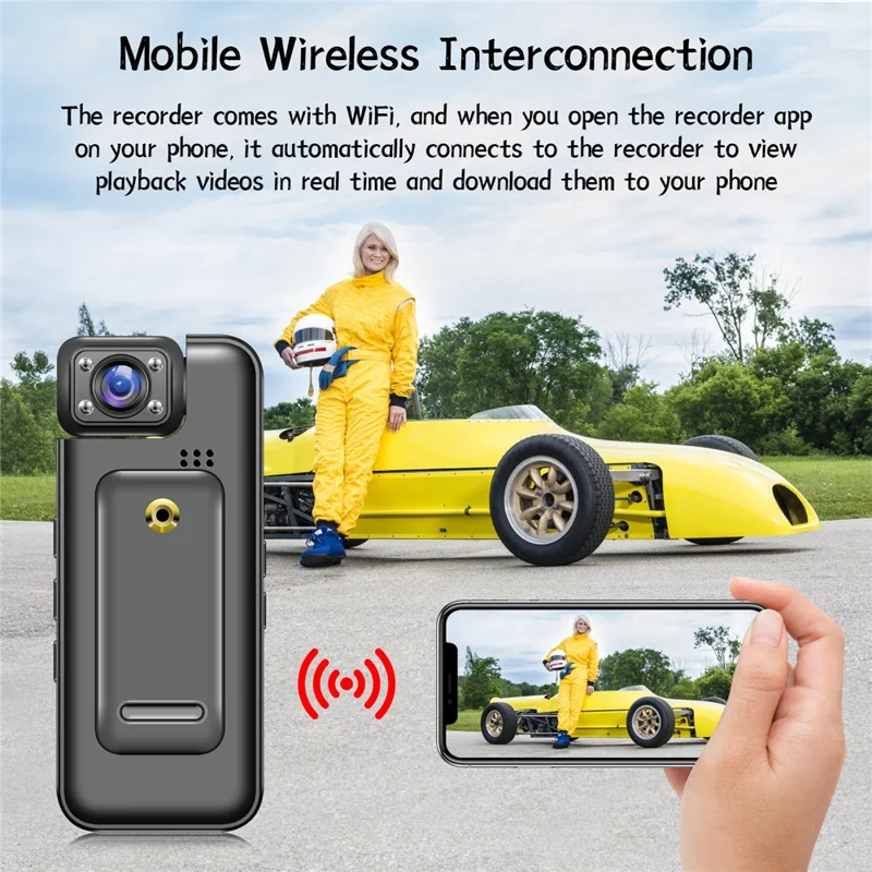 ZC-M11 Portable Action Camera WiFi HD Mini Camcorder with Screen / Rotatable Lens for Outdoor Sports