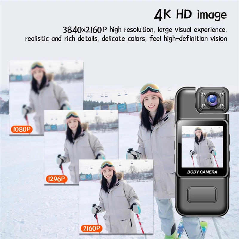 ZC-M11 Portable Action Camera WiFi HD Mini Camcorder with Screen / Rotatable Lens for Outdoor Sports