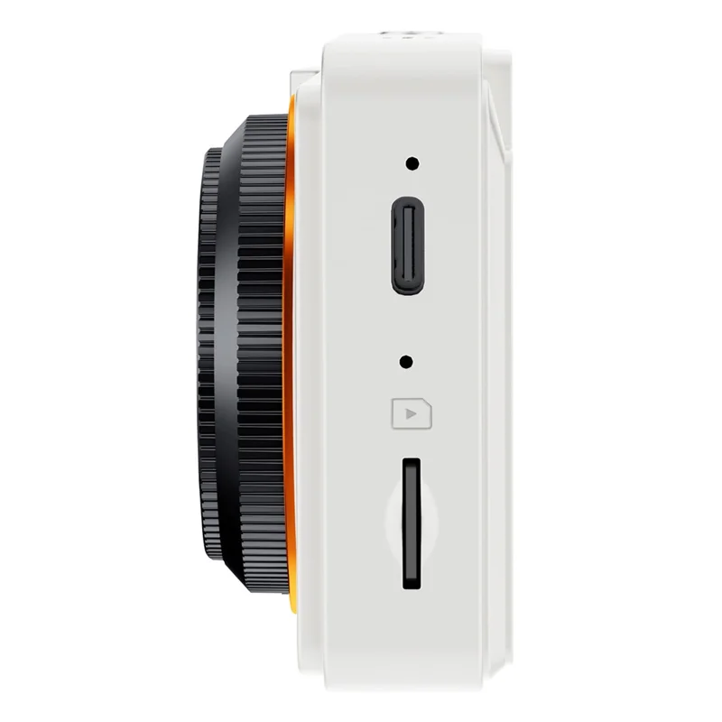 H14 2.4 Inch IPS Screen Retro Digital Camera 16x Zoom Portable Dual Lens CCD with 32GB Card + Card Reader - White