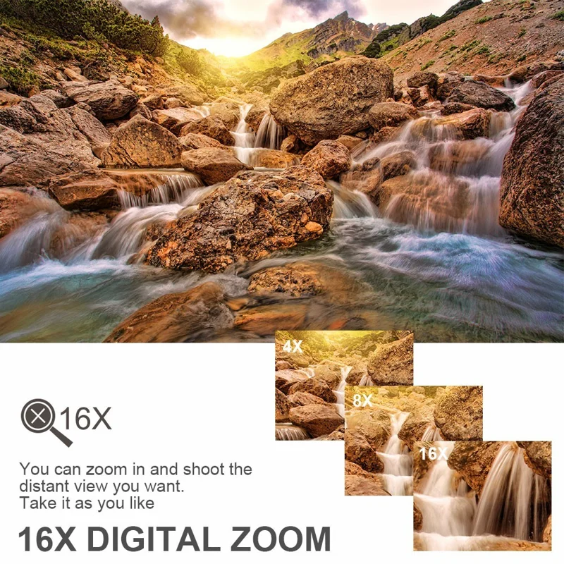 HDV-254KM 3.0 Inch Touch Screen 4K Digital Video Camera Ultra HD 48MP 16X Zoom IR Night Vision Cam, with 32GB Card