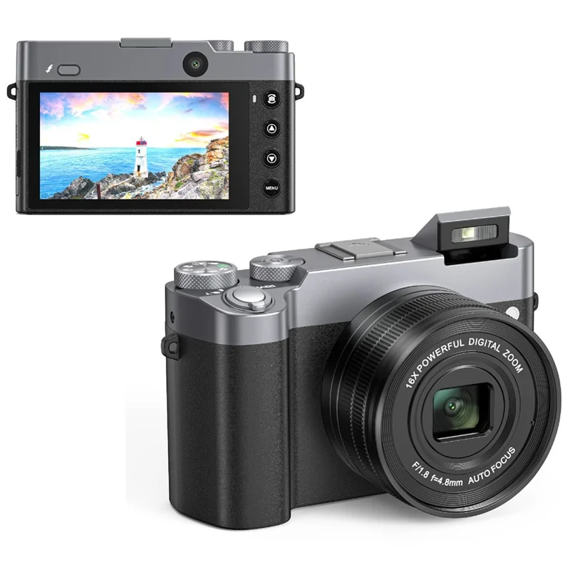 DC208N Digital Camera 48MP CMOS Sensor High Resolution Camera for Students Self Portrait Photography