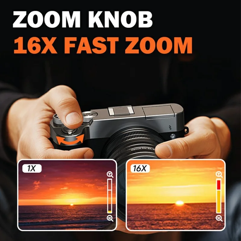 DC208N Digital Camera 48MP CMOS Sensor High Resolution Camera for Students Self Portrait Photography