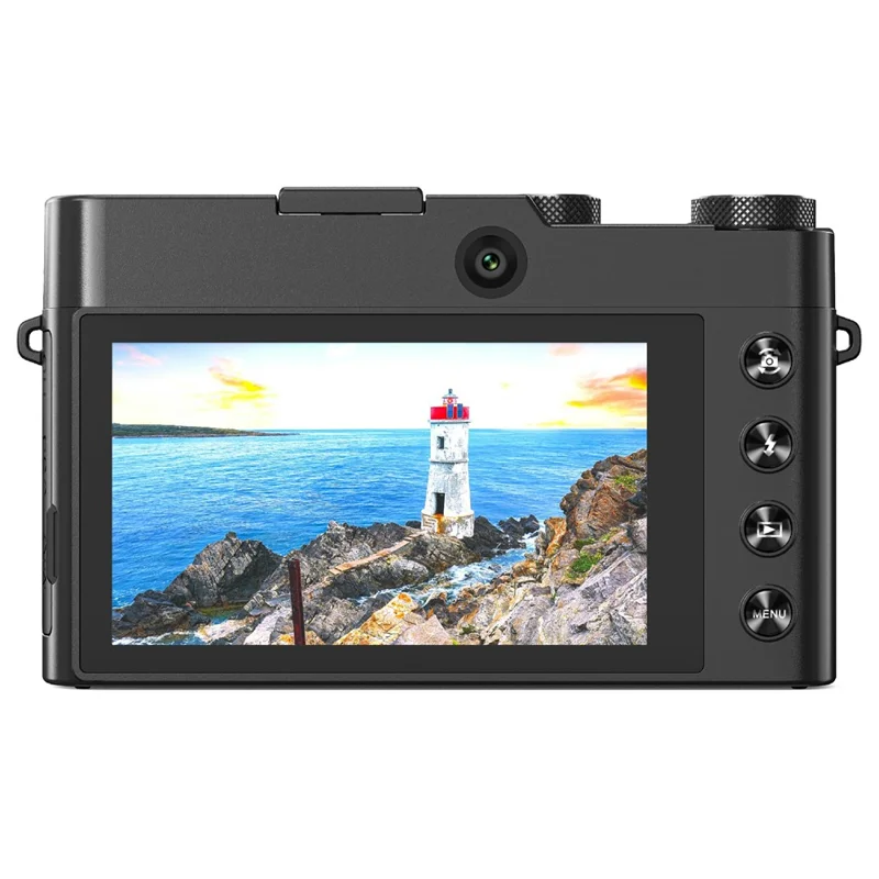 DC209X Digital Camera 8X Optical Zoom High Definition Shooting Camera with 5K Video Recording - Black