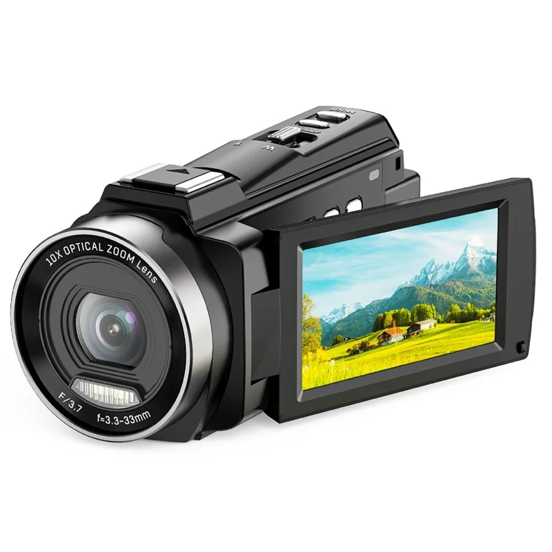 HDV-265K Digital Camera 5K Handheld Video Recorder 3X Optical Zoom 6 Axis Stabilization DV Camcorder, with 32GB Card - UK Plug