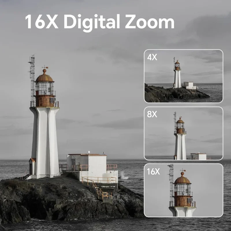 DC226 8K Digital Camera 48MP Sensor Entry-Level for Students Selfie Camera with 32GB Memory Card  /  2 Batteries - EU Plug