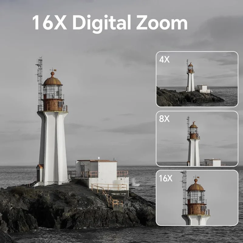 DC226 8K Digitalkamera 48MP Sensor för nybörjare för studenter Selfiekamera med 64GB minneskort / 2 batterier - EU-uttag