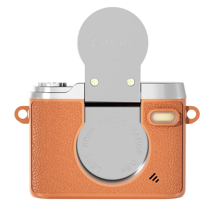 Y7000 Retro Design Digital Camera 1080P HD Mini Compact Camera with Flip Lens for Students - Brown