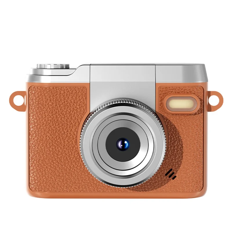 Y7000 Retro Design Digital Camera 1080P HD Mini Compact Camera with Flip Lens for Students - Brown