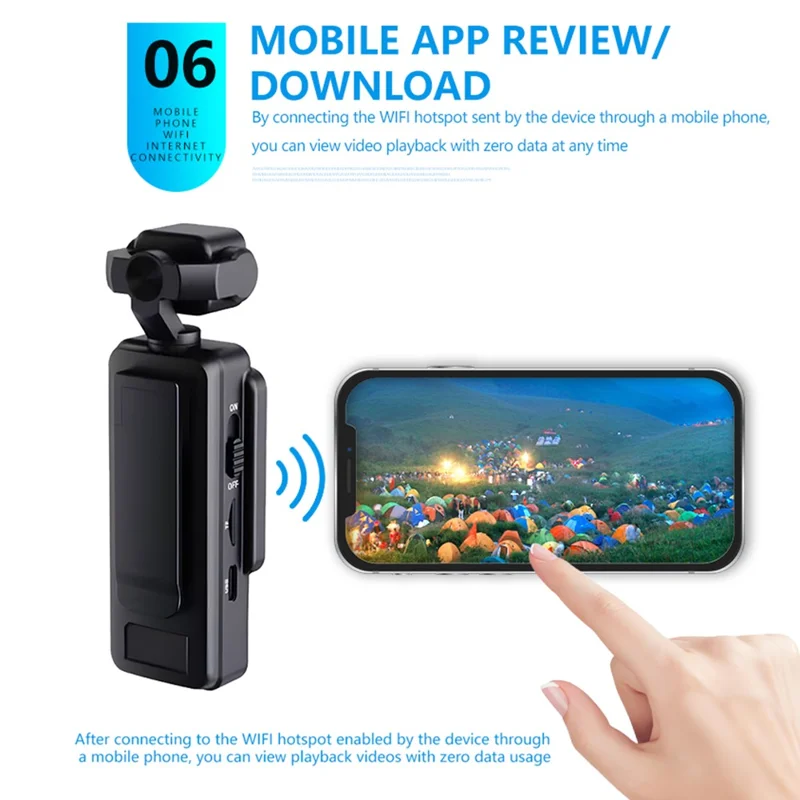 DV01 Rotabile Videocamera Portatile HD Anti-Shake Action Cam Registratore Video Outdoor Body Cam