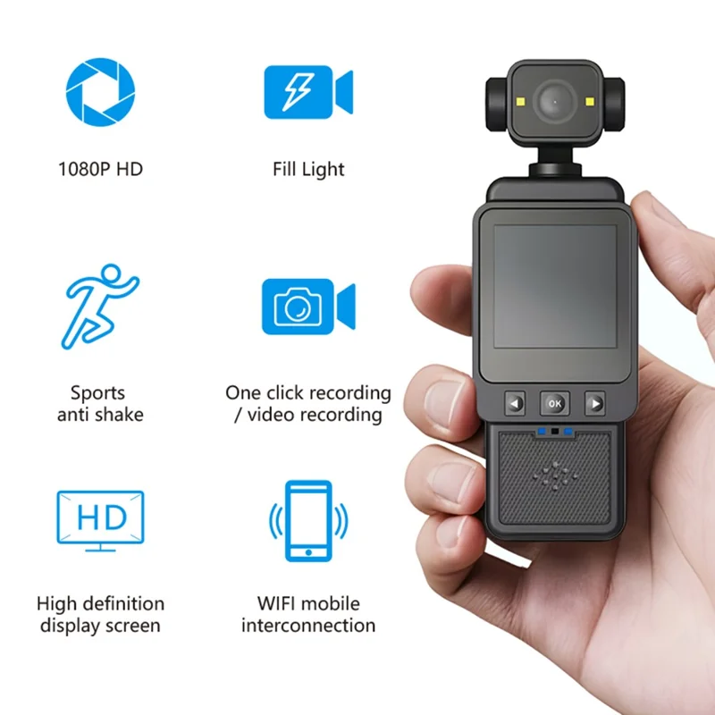 DV01 Rotabile Videocamera Portatile HD Anti-Shake Action Cam Registratore Video Outdoor Body Cam