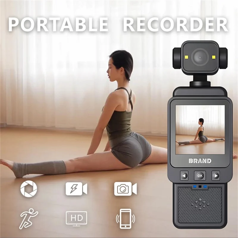 DV01 Rotabile Videocamera Portatile HD Anti-Shake Action Cam Registratore Video Outdoor Body Cam