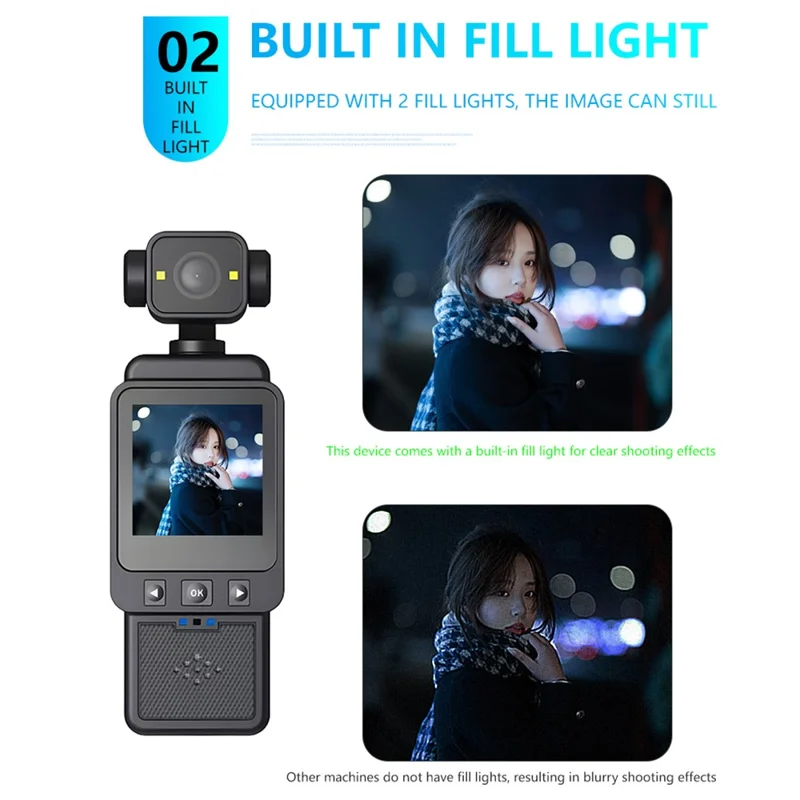 DV01 Rotabile Videocamera Portatile HD Anti-Shake Action Cam Registratore Video Outdoor Body Cam