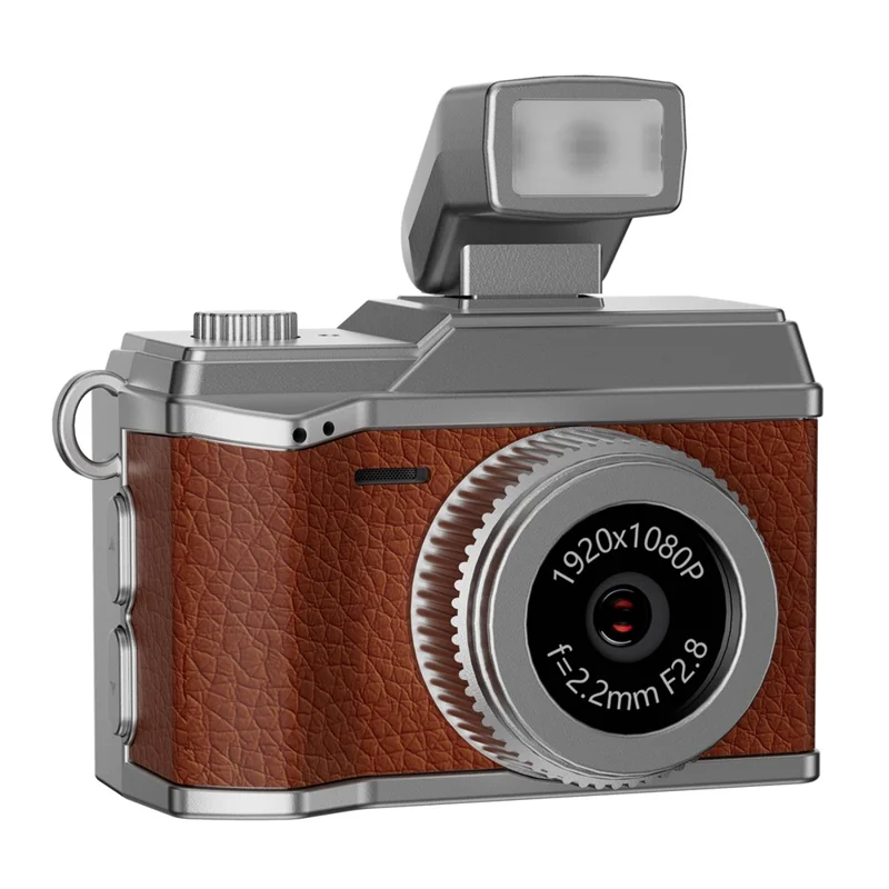 S151 0.96 inch IPS Color Screen Mini Camera with 32G Memory Card / LED Fill Light Pendant Necklace Design Lightweight Camera - Khaki