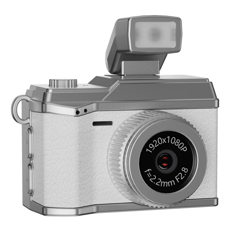 S151 0.96 inch IPS Color Screen Mini Camera with 32G Memory Card / LED Fill Light Pendant Necklace Design Lightweight Camera - White