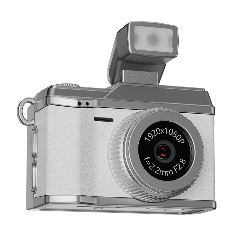 S151 0.96 inch IPS Color Screen Mini Camera with 32G Memory Card / LED Fill Light Pendant Necklace Design Lightweight Camera - White