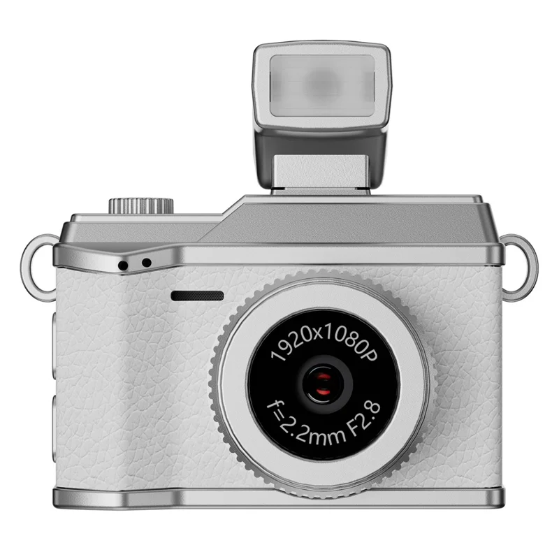 S151 0.96 inch IPS Color Screen Mini Camera with 32G Memory Card / LED Fill Light Pendant Necklace Design Lightweight Camera - White