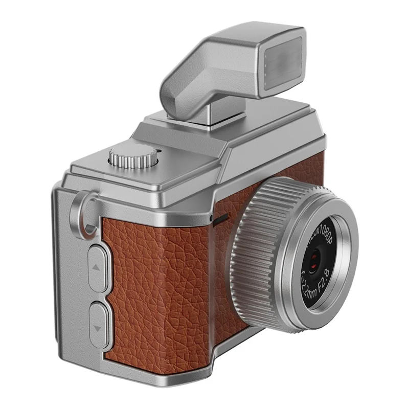 S151 0.96 inch IPS Color Screen Mini Camera with 64G Memory Card / LED Fill Light Pendant Necklace Design Lightweight Camera - Khaki