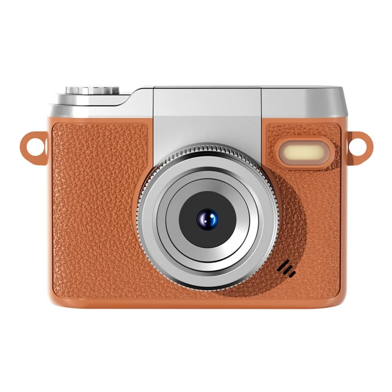 DM20 Auto Focus Mini Digital Camera 1.47 Inch HD Screen Flip Lens Video Recording CCD for Students - Brown