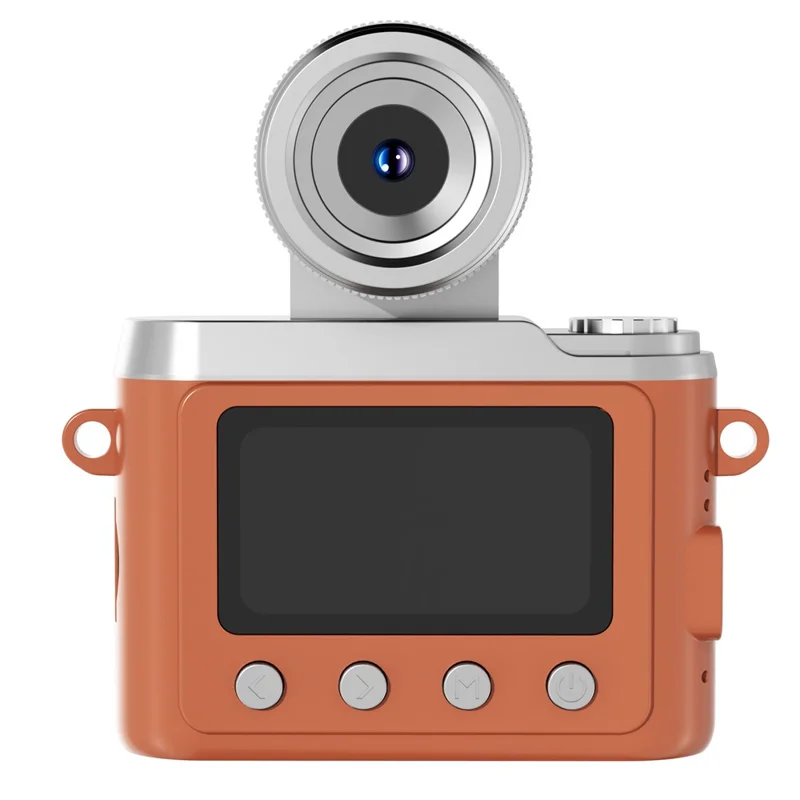 DM20 Auto Focus Mini Digital Camera 1.47 Inch HD Screen Flip Lens Video Recording CCD for Students - Brown