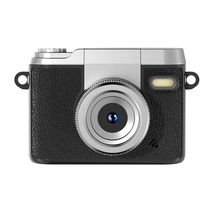 DM20 Auto Focus Mini Digital Camera 1.47 Inch HD Screen Flip Lens Video Recording CCD for Students, with 32GB Card + Card Reader - Black