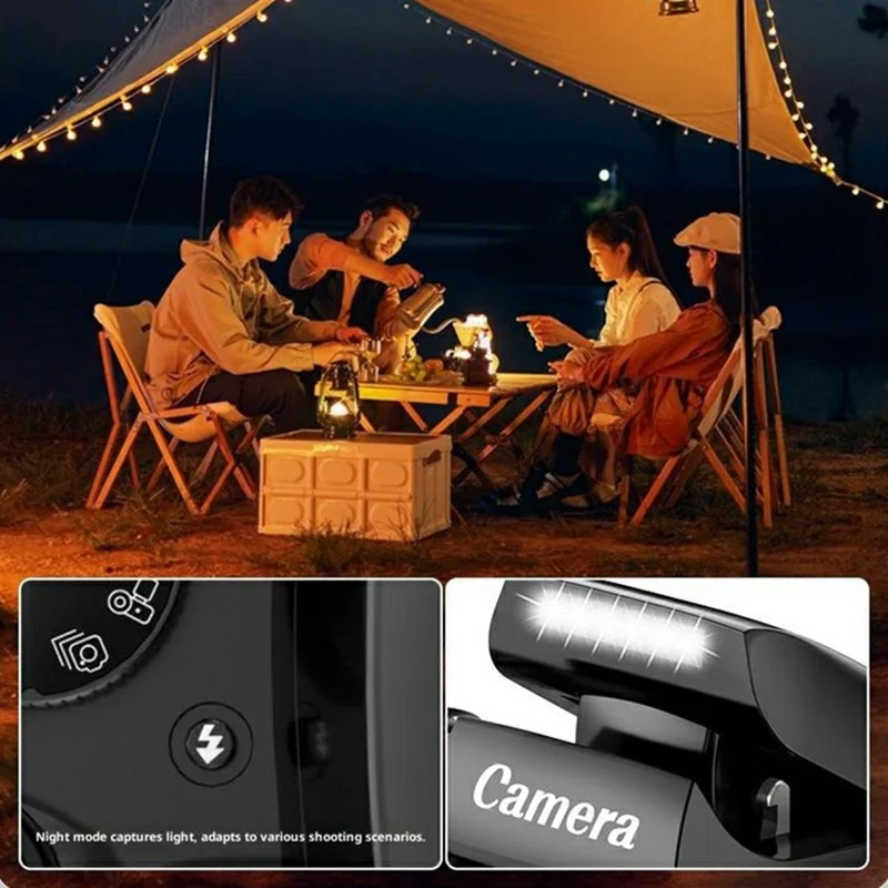 Appareil photo numérique 4K WD100-4K 75MP 20X Zoom optique Écran tactile de 4,0 pouces Appareil photo sans miroir Haute définition - Noir