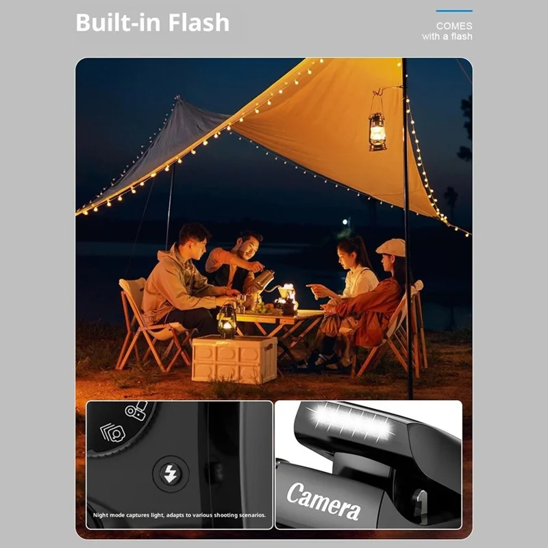 WD100-4K 75MP 4K Digital Camera 20X Optical Zoom 4.0 inch Touchscreen Mirrorless Camera with 64GB Card + Card Reader - Black