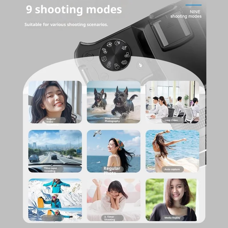 WD100-4K 75MP 4K Digital Camera 20X Optical Zoom 4.0 inch Touchscreen Mirrorless Camera with 64GB Card + Card Reader - Black