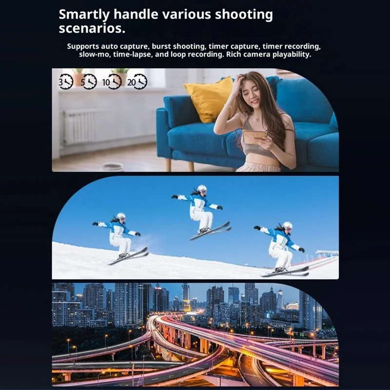 Appareil photo numérique 4K 75MP WD600-4K 18X Zoom WiFi Appareil photo de voyage 3 pouces Écran pivotant à 180 degrés avec carte 64 Go + lecteur de carte - Noir