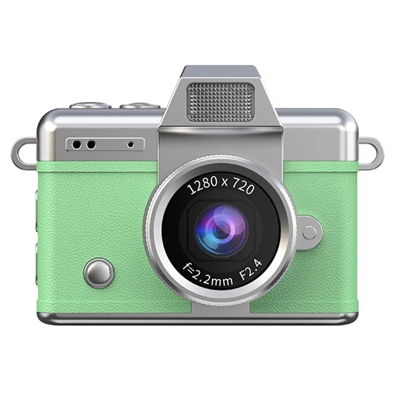LK-027 Mini Retro Thumb Camera 1.47 Inch Flip Screen Digital Camera HD Video Recording CCD - Green