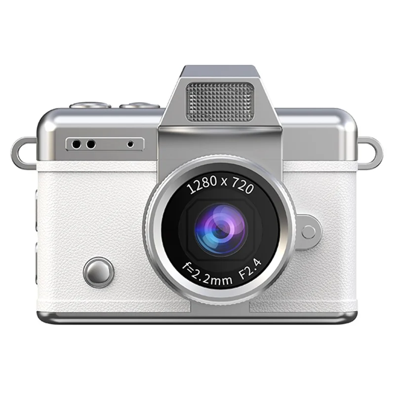 LK-027 Mini Retro Thumb Camera 1.47 Inch Flip Screen Digital Camera HD Video Recording CCD - White