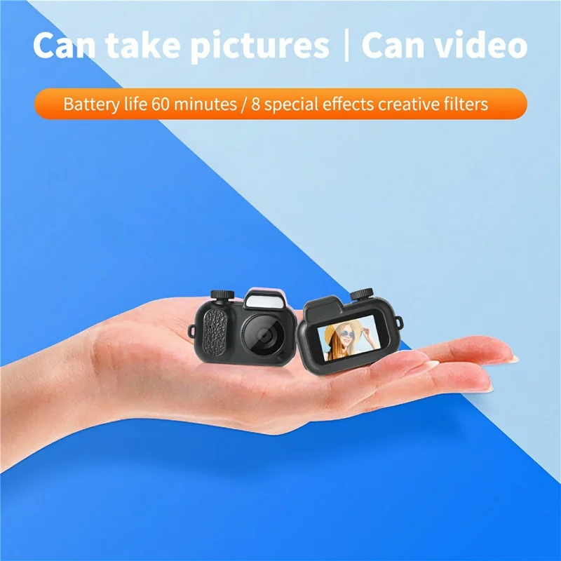 Y3000S 0.96 inch Retro Digital Camera HD Mini CCD Portable Thumb Camera - Black