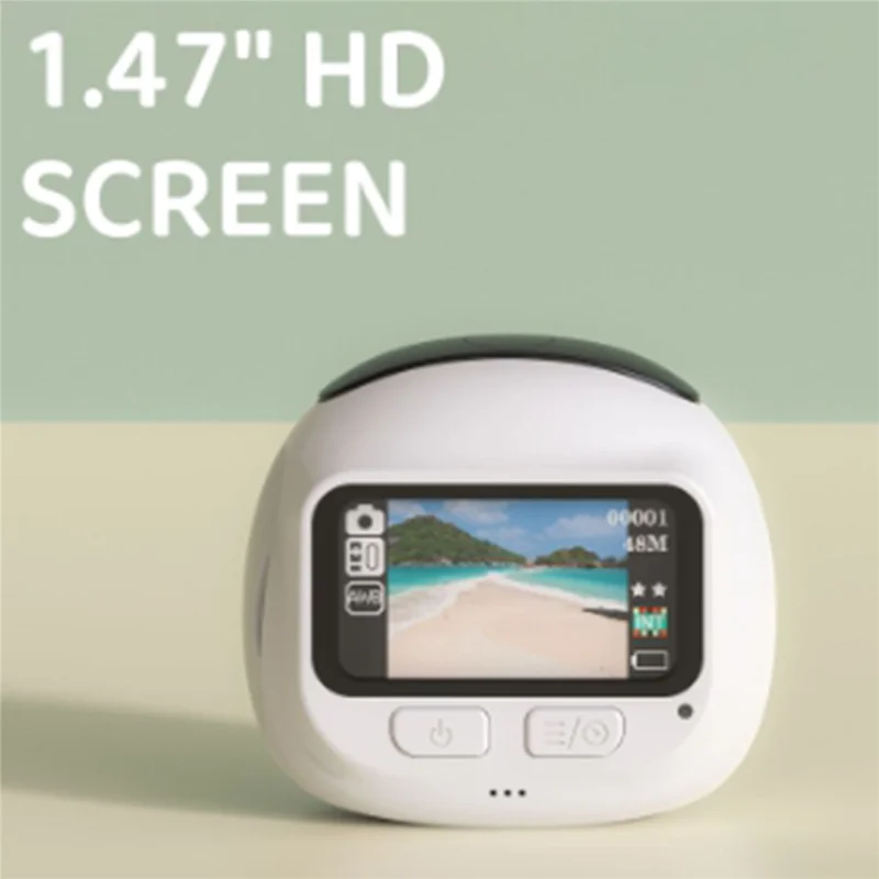 VLOG K15 1080P 1.47 inch Screen Thumb Camera OTG Quick Storage Multi Filter Thumb Digital Camera - White