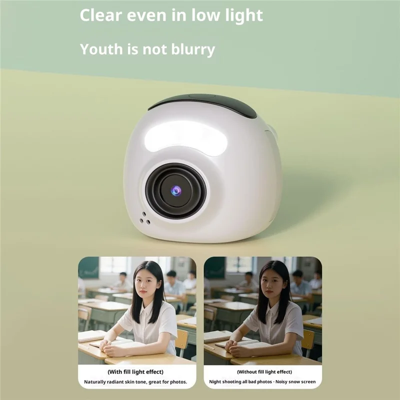 VLOG K15 1080P 1.47 inch Screen Thumb Camera OTG Quick Storage Multi Filter Thumb Digital Camera - White