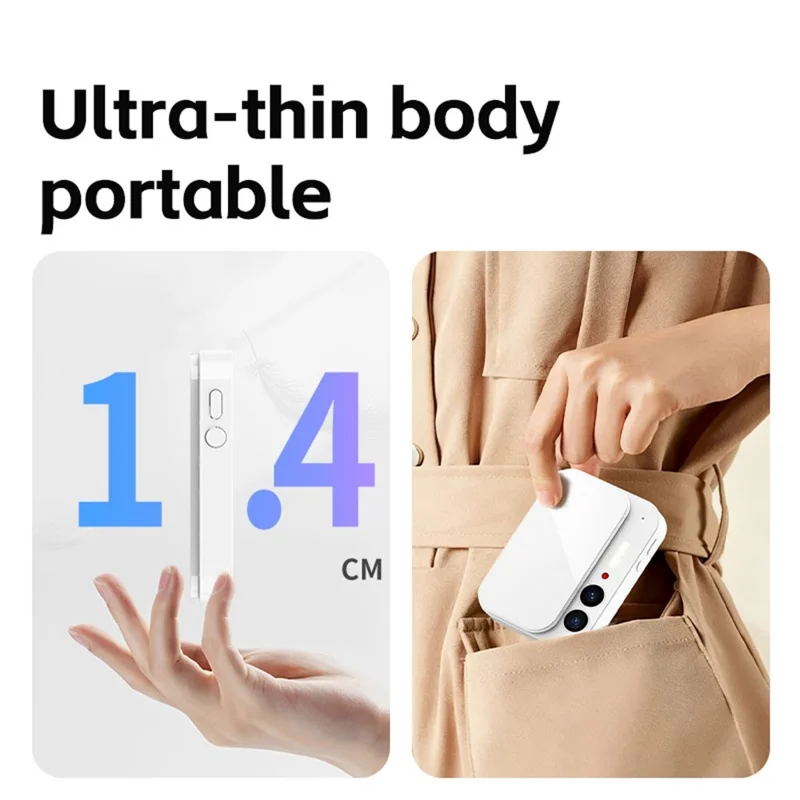 DC107 Sliding Cover 2.8 Inch Touchscreen 4K CCD Camera High Definition Digital Camera with Beauty Filter - White