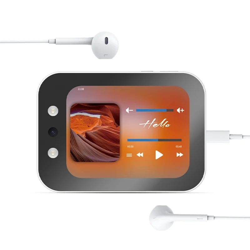 Câmera Digital de Alta Definição com Filtro de Beleza, Tela Sensível ao Toque de 2,8 Polegadas, Sensor CCD 4K, com Cartão de 32GB - Branco