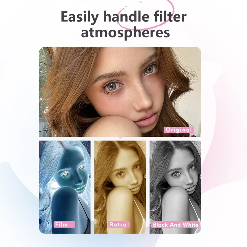 S161 Mini digital kamera för studenter 1,47 tum IPS-skärm 2K HD-videoinspelning tumkamera - Rosa