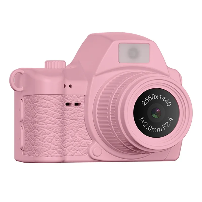 Cámara Digital Mini S161 con Pantalla IPS de 1,47 Pulgadas, Grabación de Vídeo HD 2K, Cámara de Pulgar para Niños con Luz de Relleno, con Tarjeta de 32 GB - Rosa