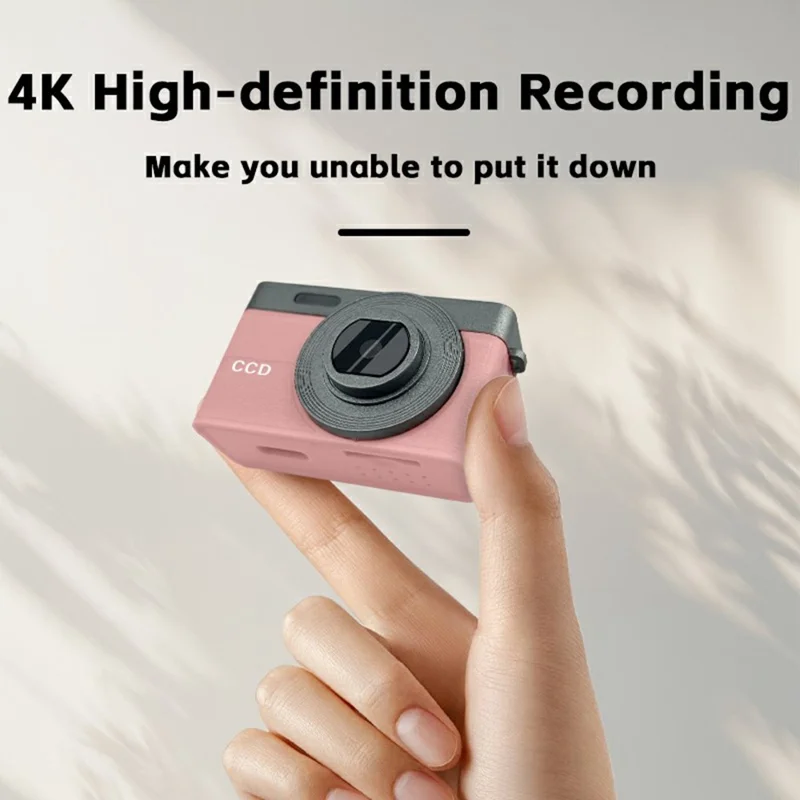 2Pcs 1080P Vintage Action Camera Portable Travel Recorder 1080P Mini Camera with Auto Focus Built-in Flash - White