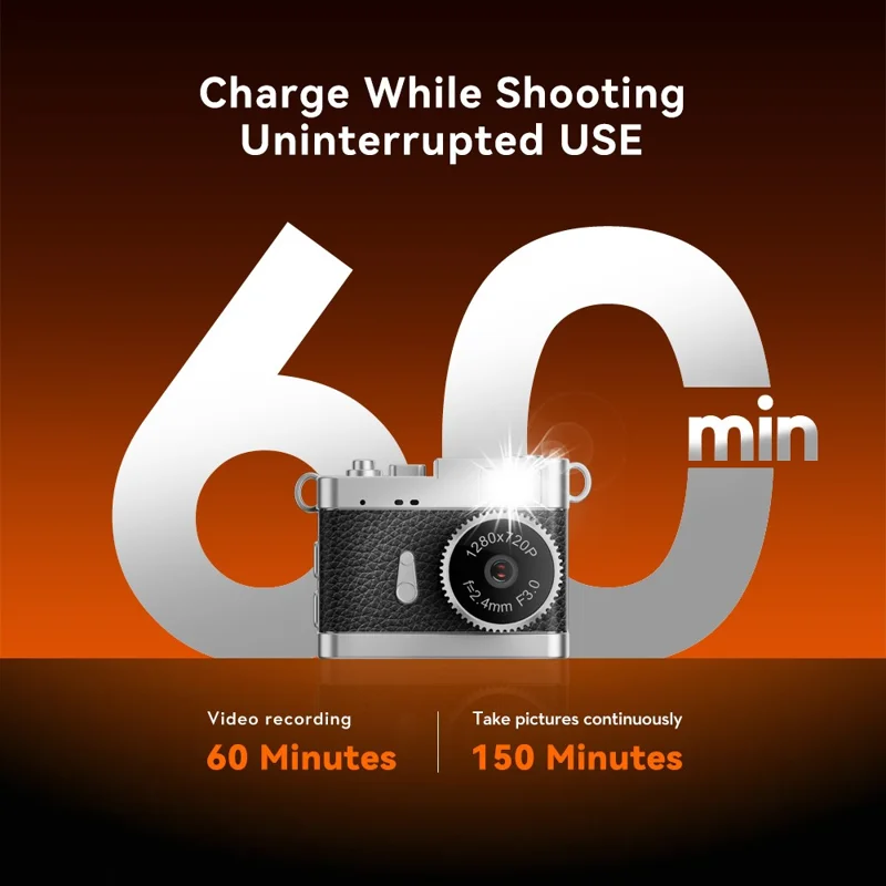 S142 0,96 Zoll IPS Farbbildschirm Mini-Kamera Tragbare Camcorder mit integrierter LED-Zusatzbeleuchtung + 32GB Karte - Schwarz