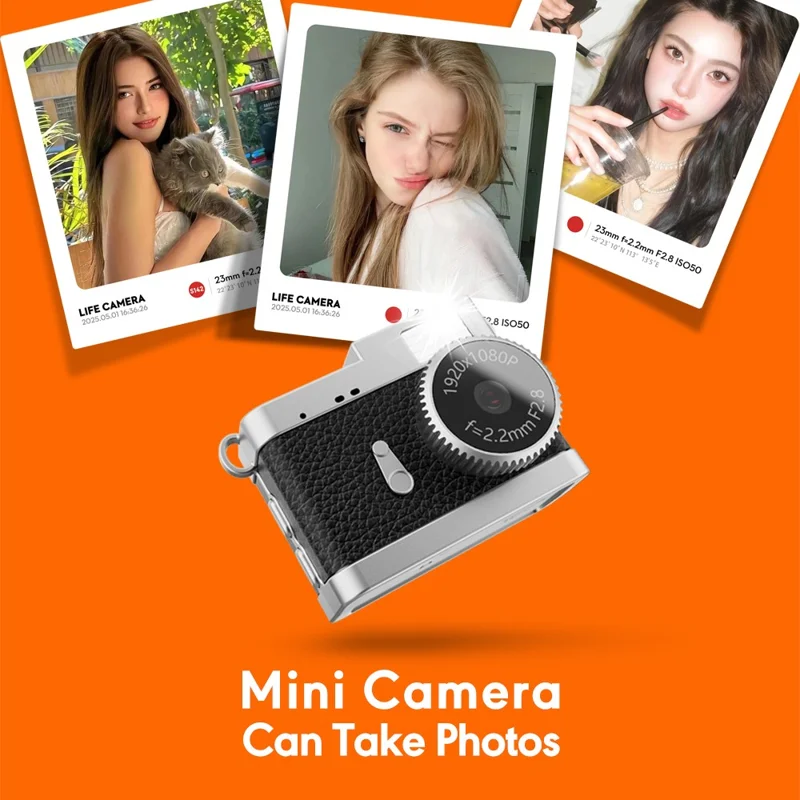 S142 0,96 Zoll IPS Farbbildschirm Mini-Kamera Tragbare Camcorder mit integrierter LED-Zusatzbeleuchtung + 32GB Karte - Schwarz