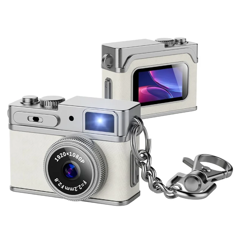 Câmera Digital Portátil G1 com Tela TFT de 0,96 Polegadas, Vídeo HD 1080P, Tamanho de Polegar, CCD Mini Filmadora - Branca