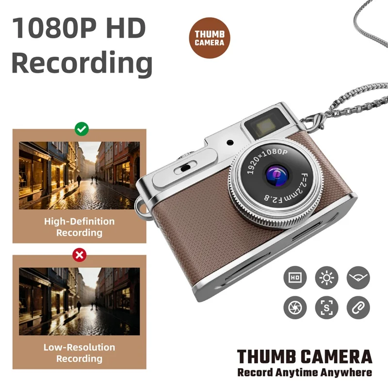 G1 0.96 Inch TFT Screen Portable Digital Camera 1080P HD Video Thumb Size CCD Mini Camcorder - Light Green