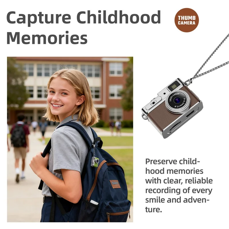 G1 0.96 Inch TFT Screen Portable Digital Camera 1080P HD Video Thumb Size CCD Mini Camcorder - Light Green