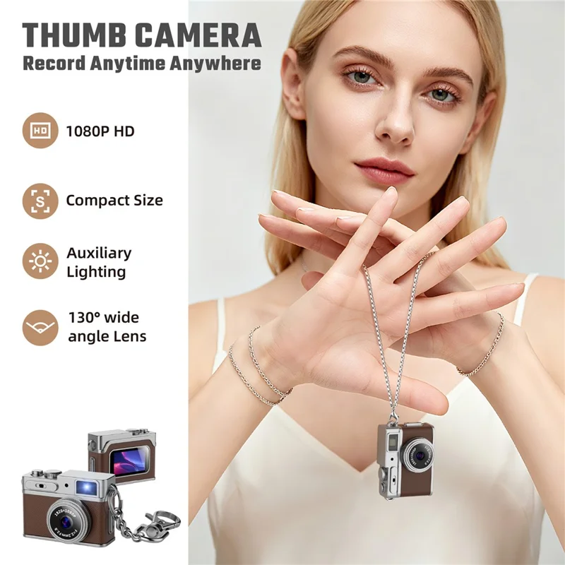 G1 0.96 Inch TFT Screen Portable Digital Camera 1080P HD Video Thumb Size CCD Mini Camcorder - Black