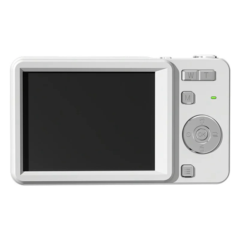 M15 2.8 inch 4K HD Slide Cover CCD Digital Camera 16X Zoom Camera AF Auto Focus with Fill Light - White